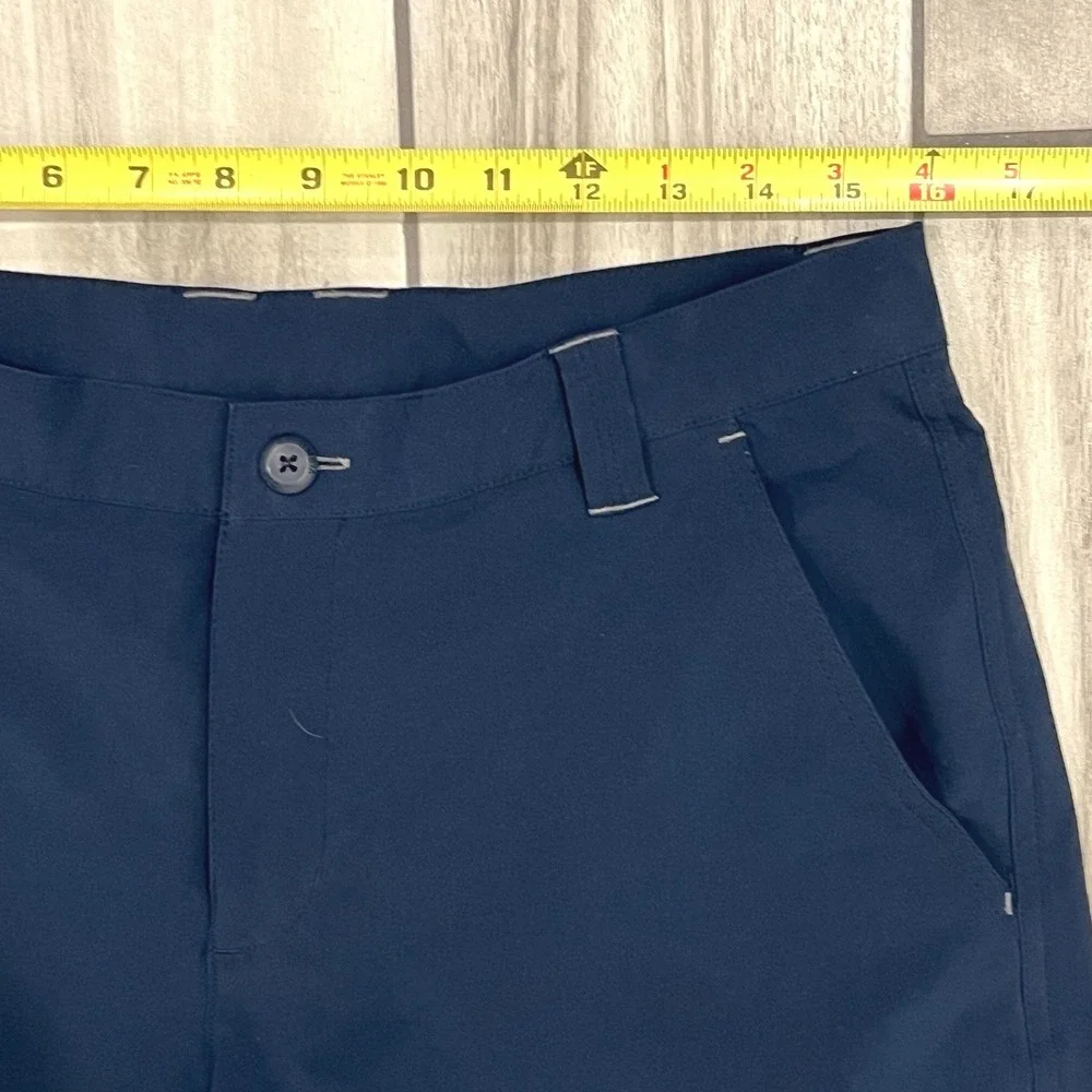 Columbia PFG Fishing Shorts Mens 32 Navy Blue Excellent Omni-Shield Cargo 10in - Picture 2 of 7